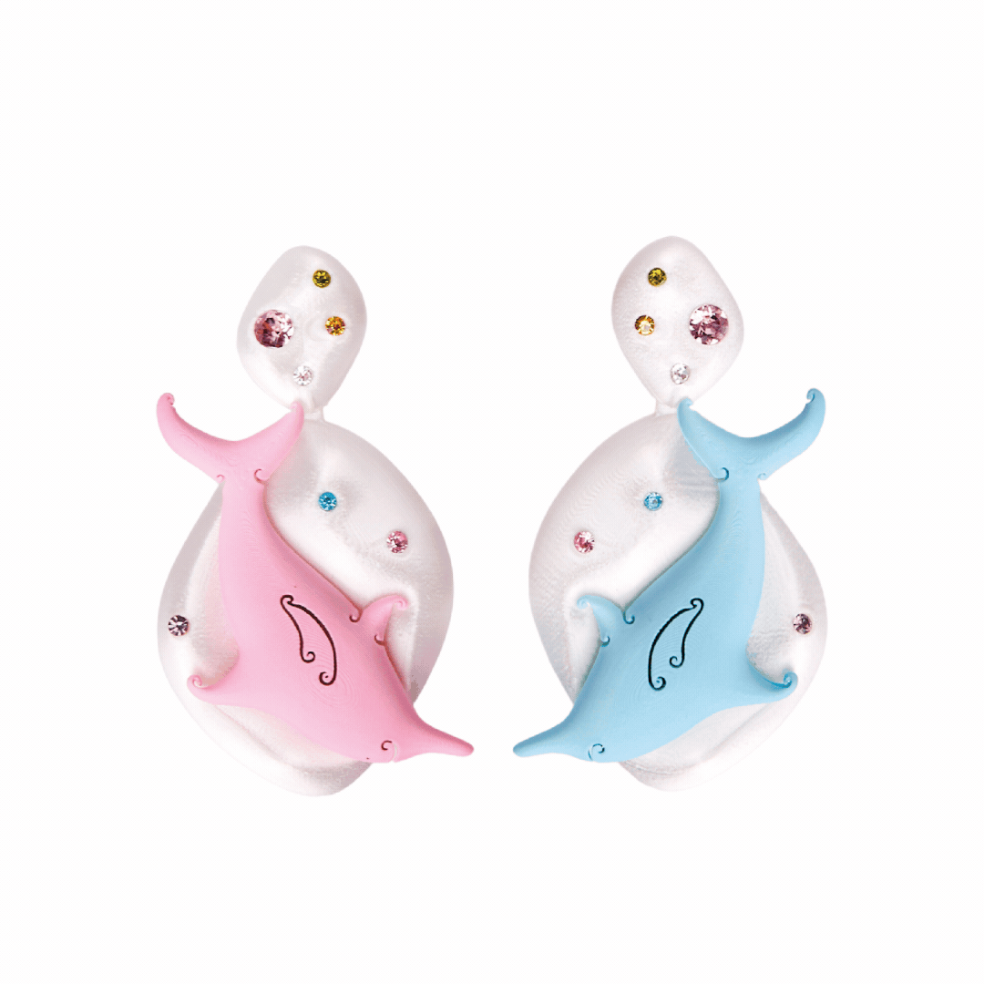 Double Dolphin Earrings — Sixxta