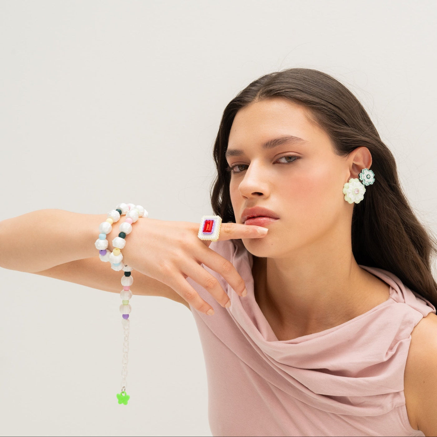 Pastel Mix Pearl Necklace