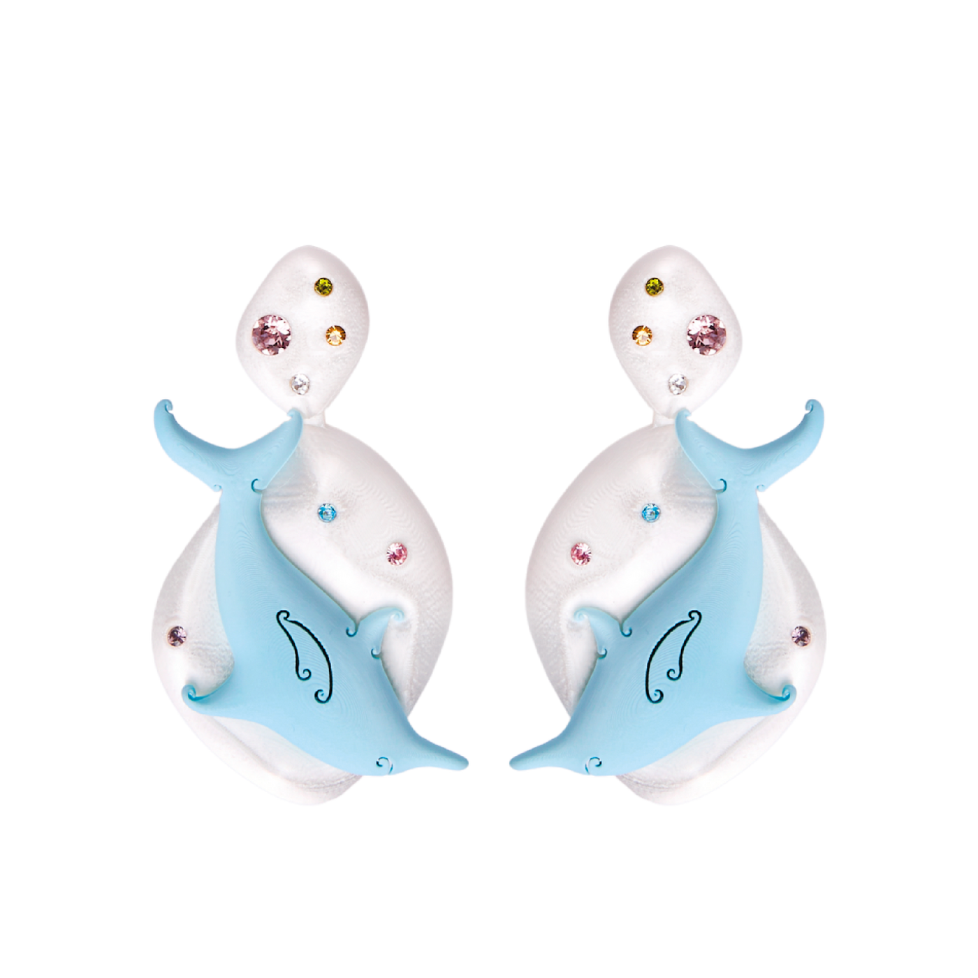Double Dolphin Earrings — Sixxta