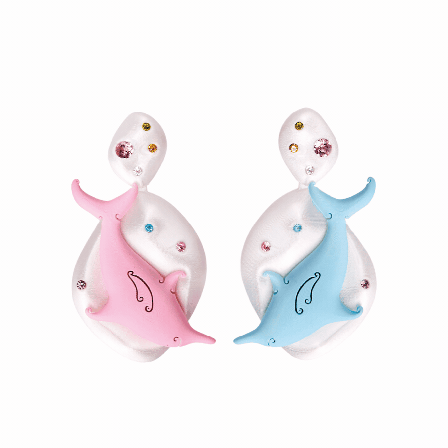 Double Dolphin Earrings — Sixxta