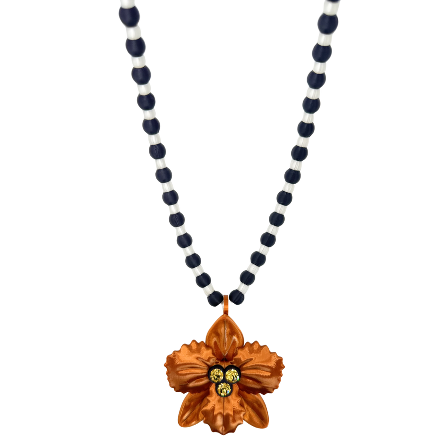 Orchid Pendulum Necklace
