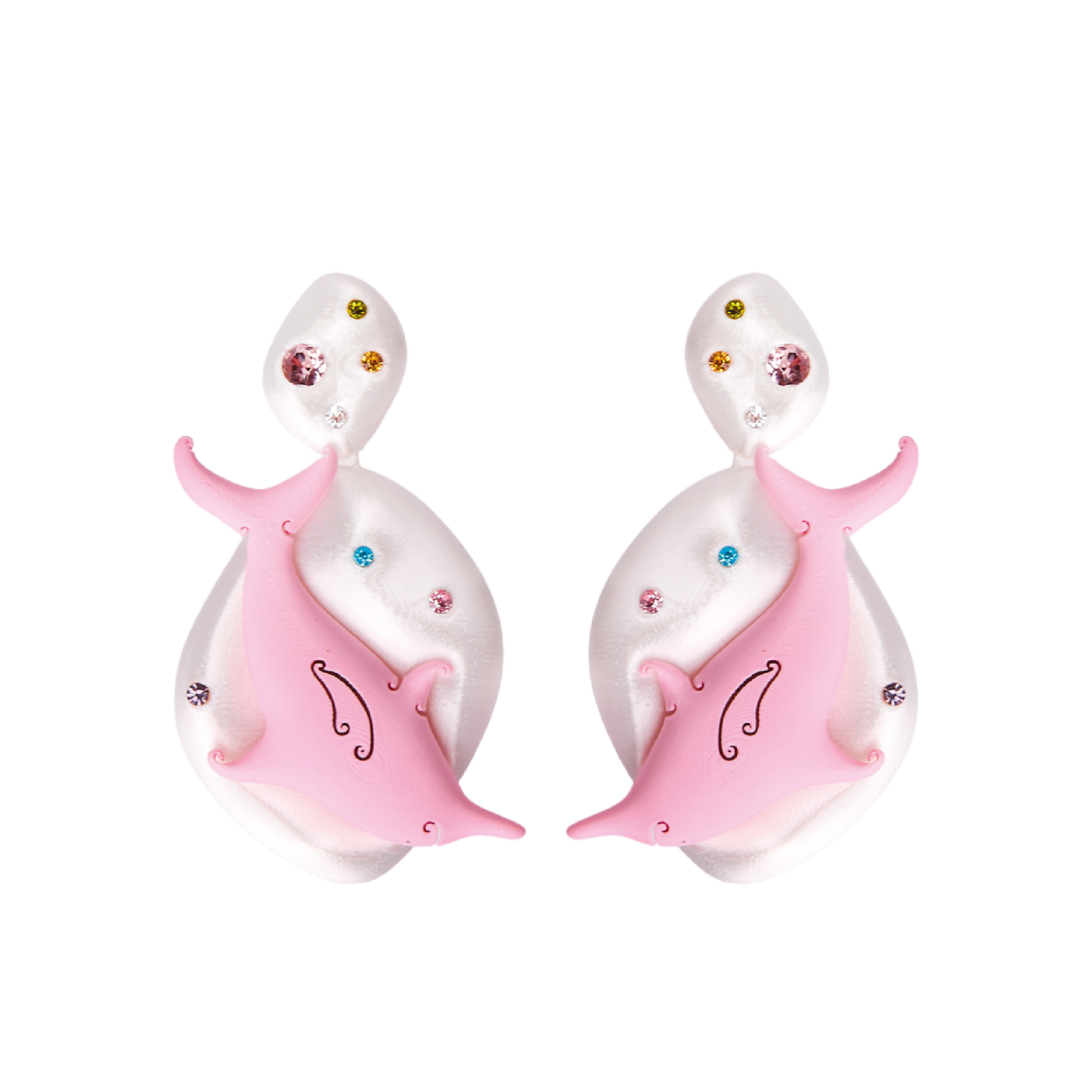 Double Dolphin Earrings — Sixxta