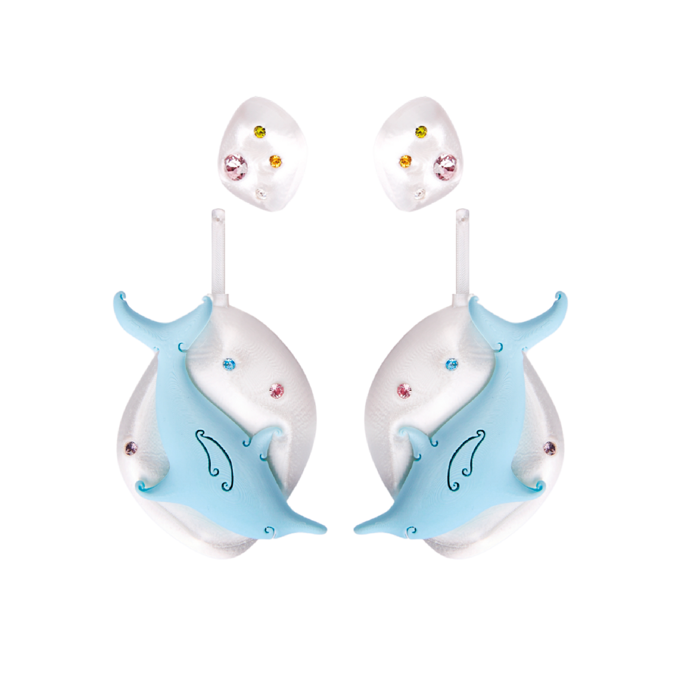 Double Dolphin Earrings — Sixxta